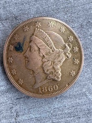 1860 United States Seated Liberty Dime (Obverse)