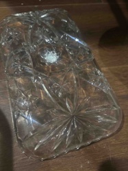 Pressed Glass Rectangular Tray/Dish