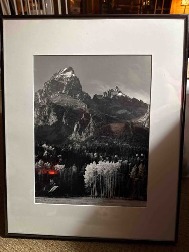 Framed Black and White Mountain Landscape Photograph attributed to Frederic C. Joy