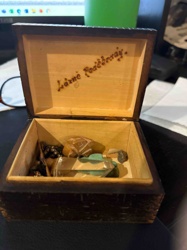 Vintage Wooden Souvenir Box from Lázně Poděbrady