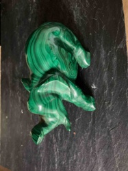 Malachite Carved Elephant Figurine