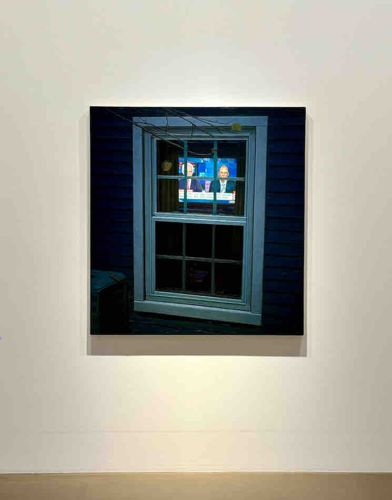 Stephen Vollo, 'Window with Blue Siding and TV Broadcast'