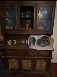 Vintage Wooden China Cabinet / Hutch