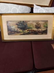 Framed Panoramic Landscape Painting
