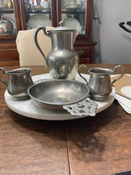Five-Piece Pewter Breakfast Set