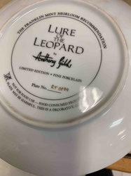 Lure of the Leopard Franklin Mint Limited Edition Plate by Anthony Gibbs