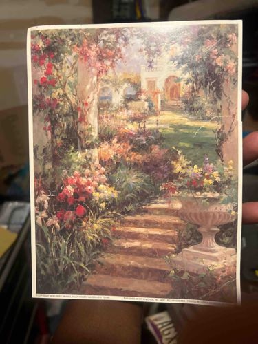 Romantic Garden Scene Art Print