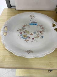 Floral Porcelain Handled Serving Platter