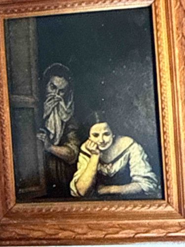 Framed Print of 'Las Dos Hermanas' (The Two Sisters) by Bartolomé Esteban Murillo