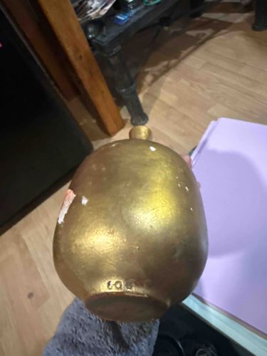 Gold-Painted Gourd Ornament or Decorative Item
