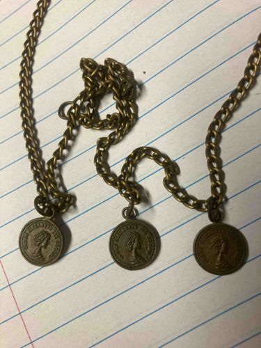 Three Queen Elizabeth II Portrait Charm Bracelets/Necklace Components