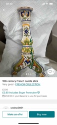 19th Century French Candlestick