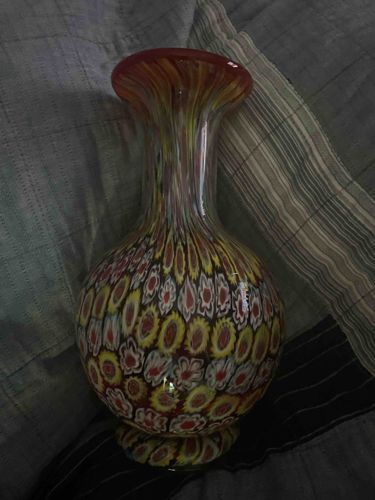 Millefiori Art Glass Vase