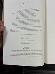 Harry Potter First Edition Book (Copyright Page)