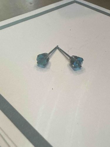 Emerald Stud Earrings in Sterling Silver