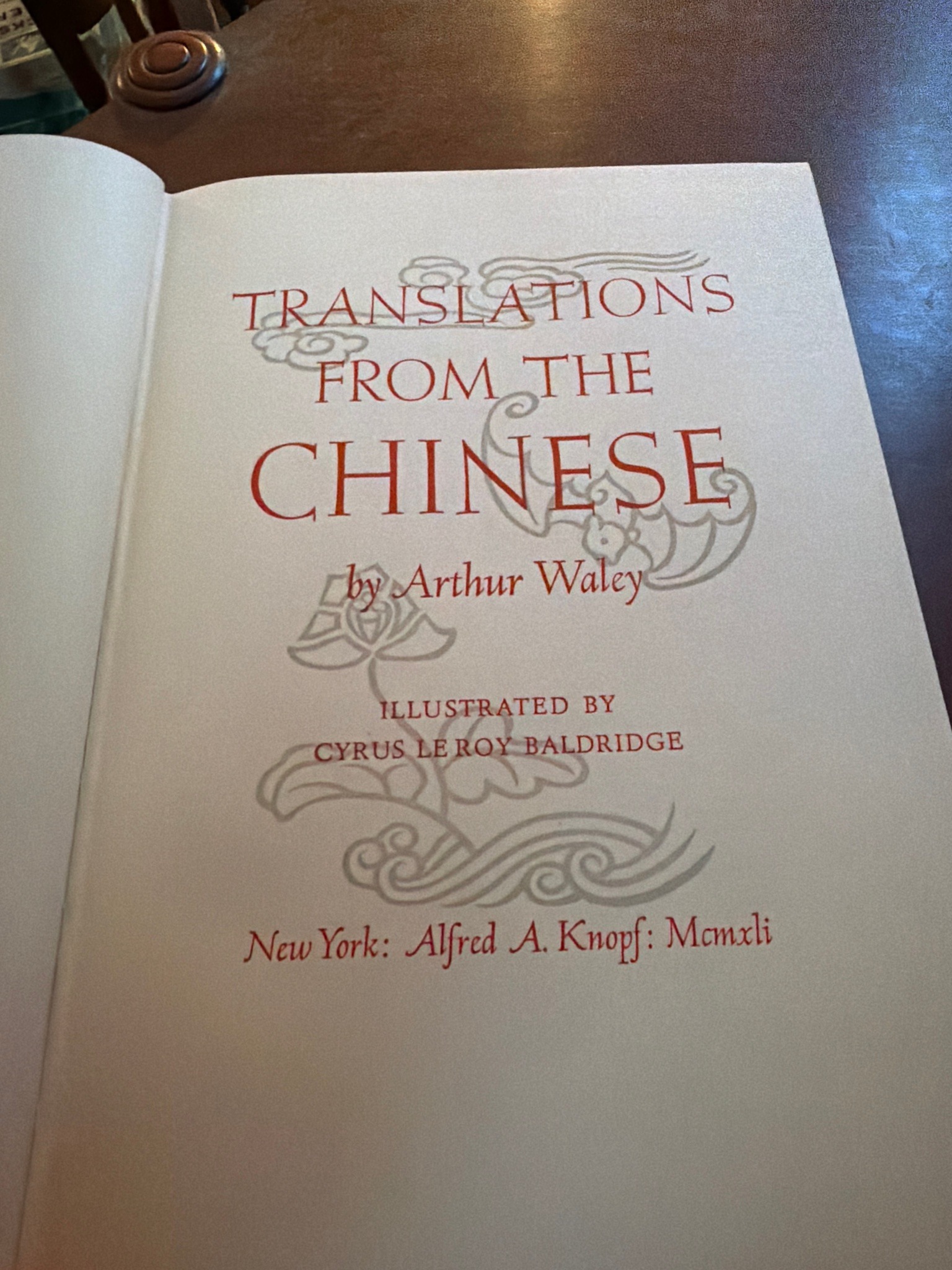 Submitted photo of Translations from the Chinese by Arthur Waley (not authenticated)