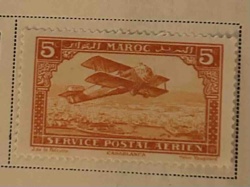 Morocco Airmail Biplane Stamp