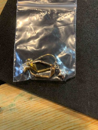 Gold lever-back star drop earrings