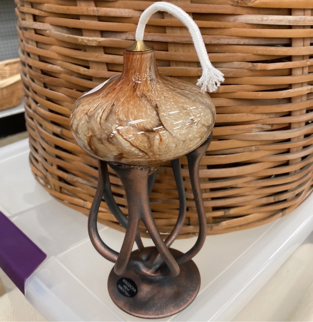 Submitted photo of Glass Oil Lamp, attributed to Macocha