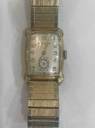 Vintage Bulova Tonneau-Cased Wristwatch with Speidel Expansion Band