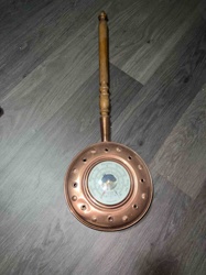 Copper Long-Handled Aneroid Barometer