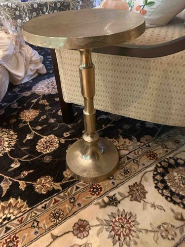 Brass Round Accent Table