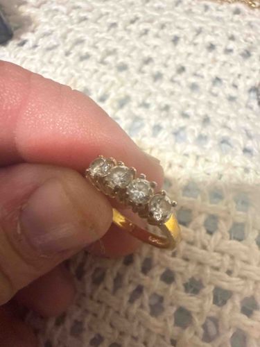 Five-Stone Diamond Anniversary Band in Yellow Gold