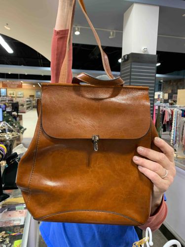 Brown Leather Backpack