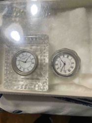 Pair of Waterford Crystal Desktop Clocks