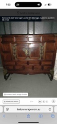 East Asian Style Chest/Cabinet with Brass Hardware