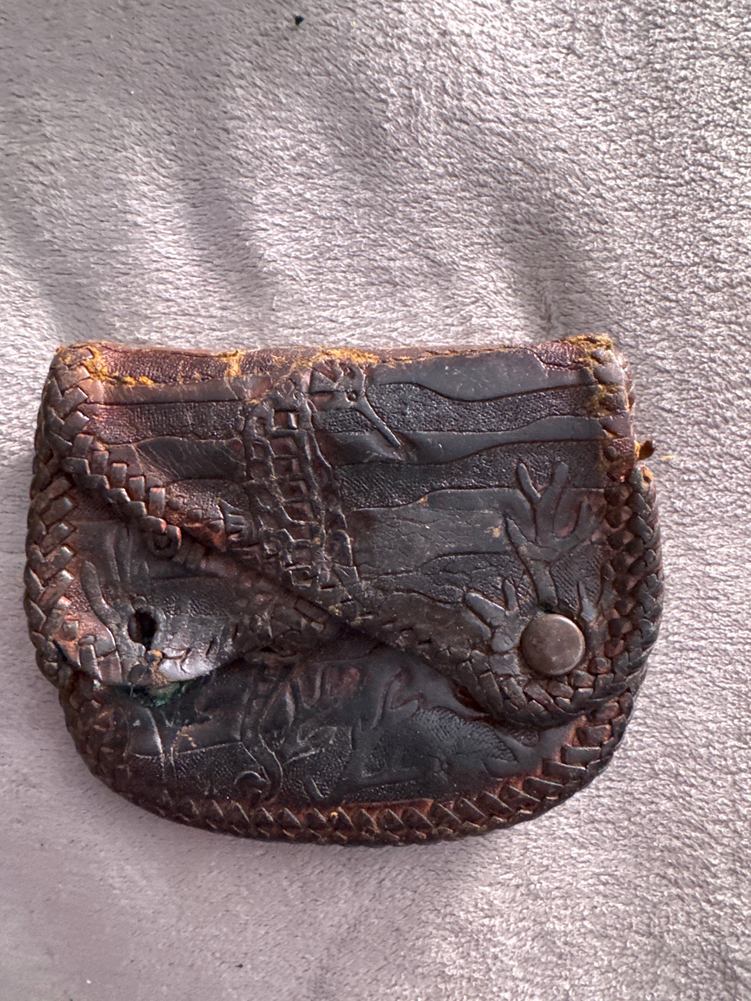 Submitted photo of Vintage Tooled Leather Coin Purse