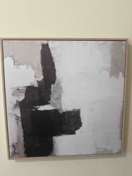Abstract Monochromatic Canvas Print in Float Frame
