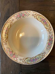 Edwin M. Knowles Floral Pattern Bowl
