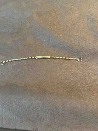 Gold-Tone Watch Chain Extension with Engravable Bar