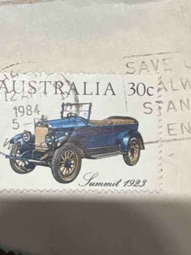 Australian Stamp Featuring 1923 Car