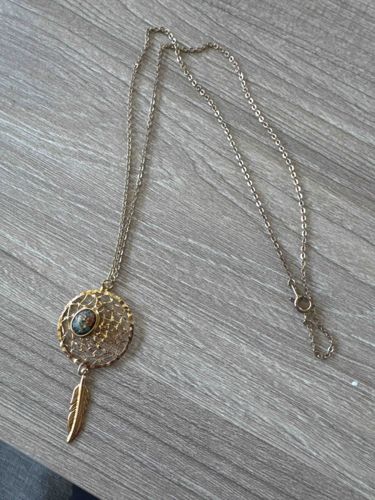 Dreamcatcher Pendant Necklace with Feather Charm