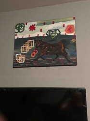 Abstract Painting of a Bull