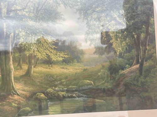 Framed Forest Landscape Print (Unknown Artist/Title)