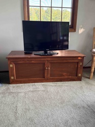 Traditional Wooden Media Console with Panel Doors