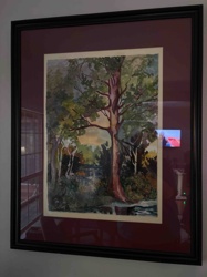 Betty Sinclair Magee Signed 27x32 Watercolor Landscape
