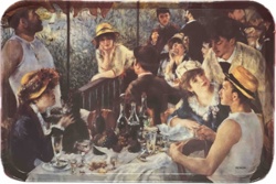 Acrylic Serving Tray with Pierre-Auguste Renoir's 'Luncheon of the Boating Party' Reproduction