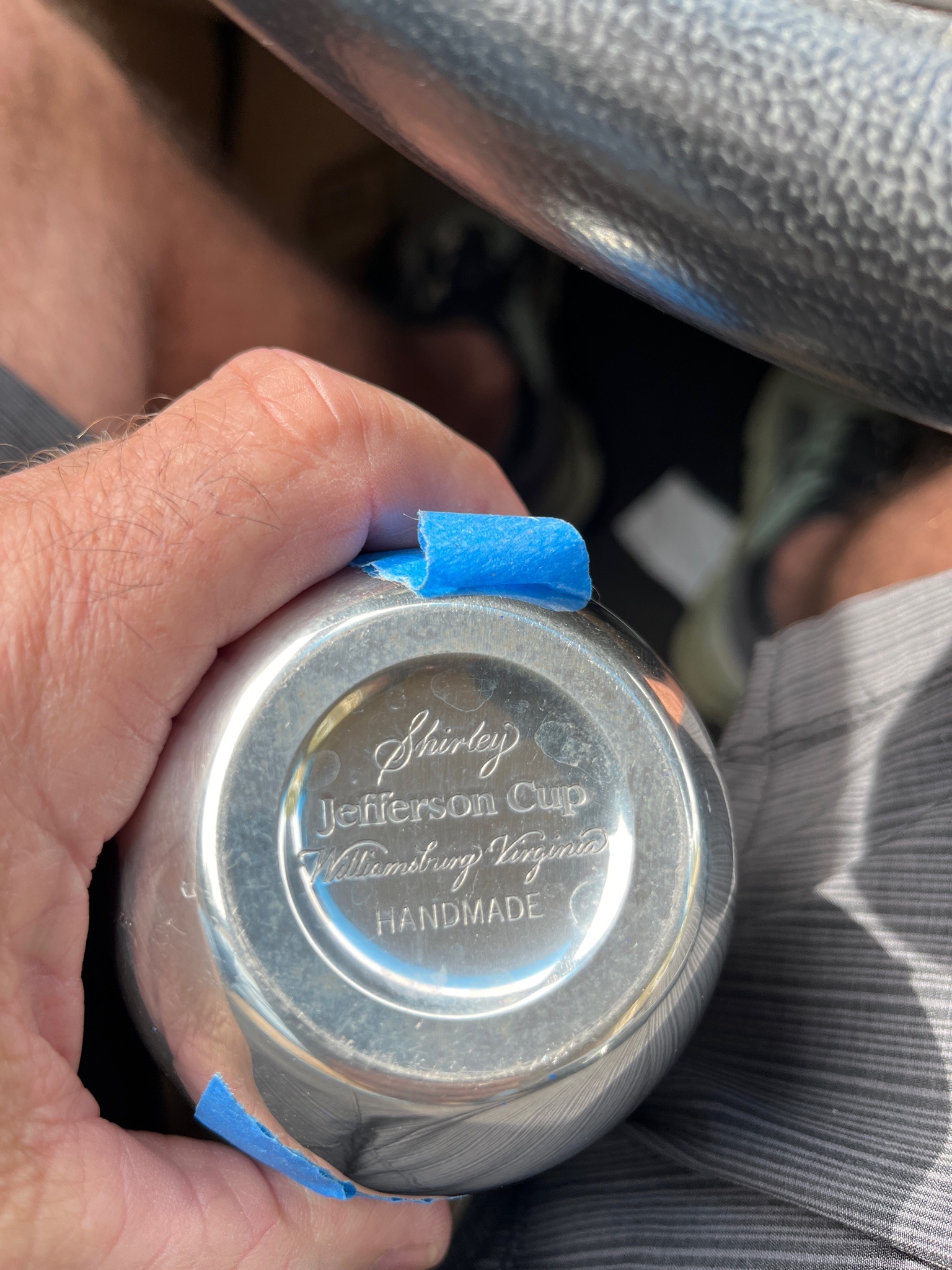 Submitted photo of Shirley Jefferson Cup, Williamsburg Virginia (unverified)