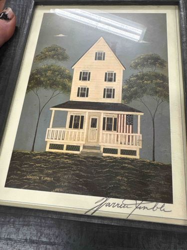 Warren Kimble 'Three-Story House' Framed Print