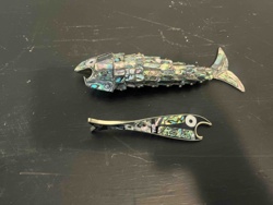 Abalone Inlaid Fish-Themed Bottle Opener Set