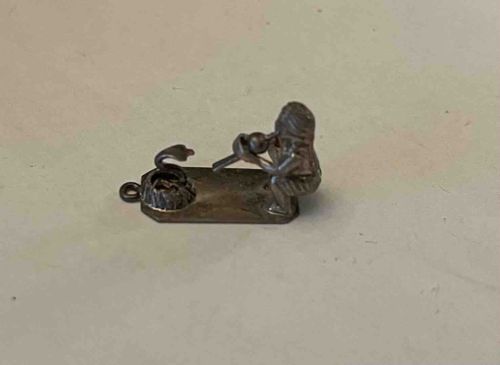 Silver Snake Charmer Charm