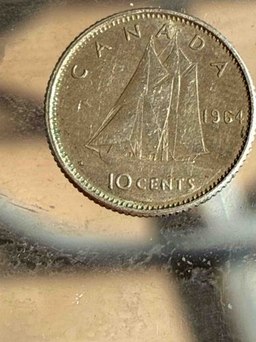 1964 Canadian 10 Cents Coin (Dime)