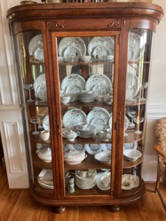Bow Front Curio Cabinet