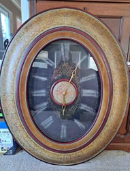 Large Decorative Wall Clock with Roman Numerals