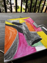Abstract Mixed Media Artwork on Paper