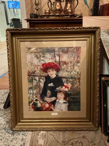 Framed Print of 'Two Sisters (On the Terrace)' by Pierre-Auguste Renoir